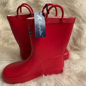 NWT Red Rain Boots - size 13